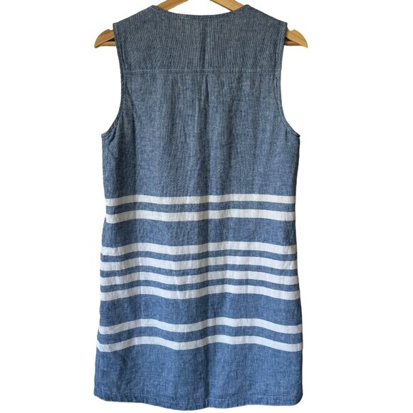 Beachlunchlounge Jaylene sleeveless Shift Dress Coastal Casual Summer Nautical - Picture 2 of 11